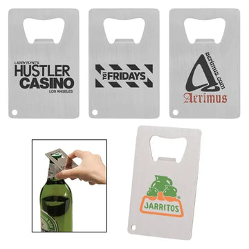 Credit Card Brushed Stainless Steel Finish Wallet Bottle Opener